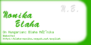monika blaha business card